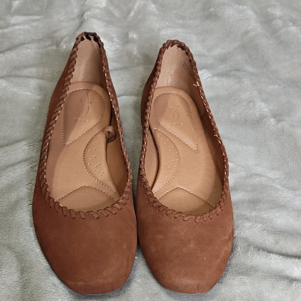 Joie Carmel Brown Leather Women's Flats Size 9